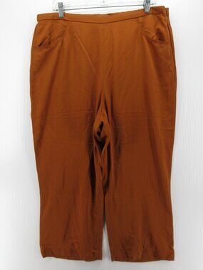 Uniqlo Pants XL Wide Leg Crop Trousers High Rise Lyocell Lagenlook